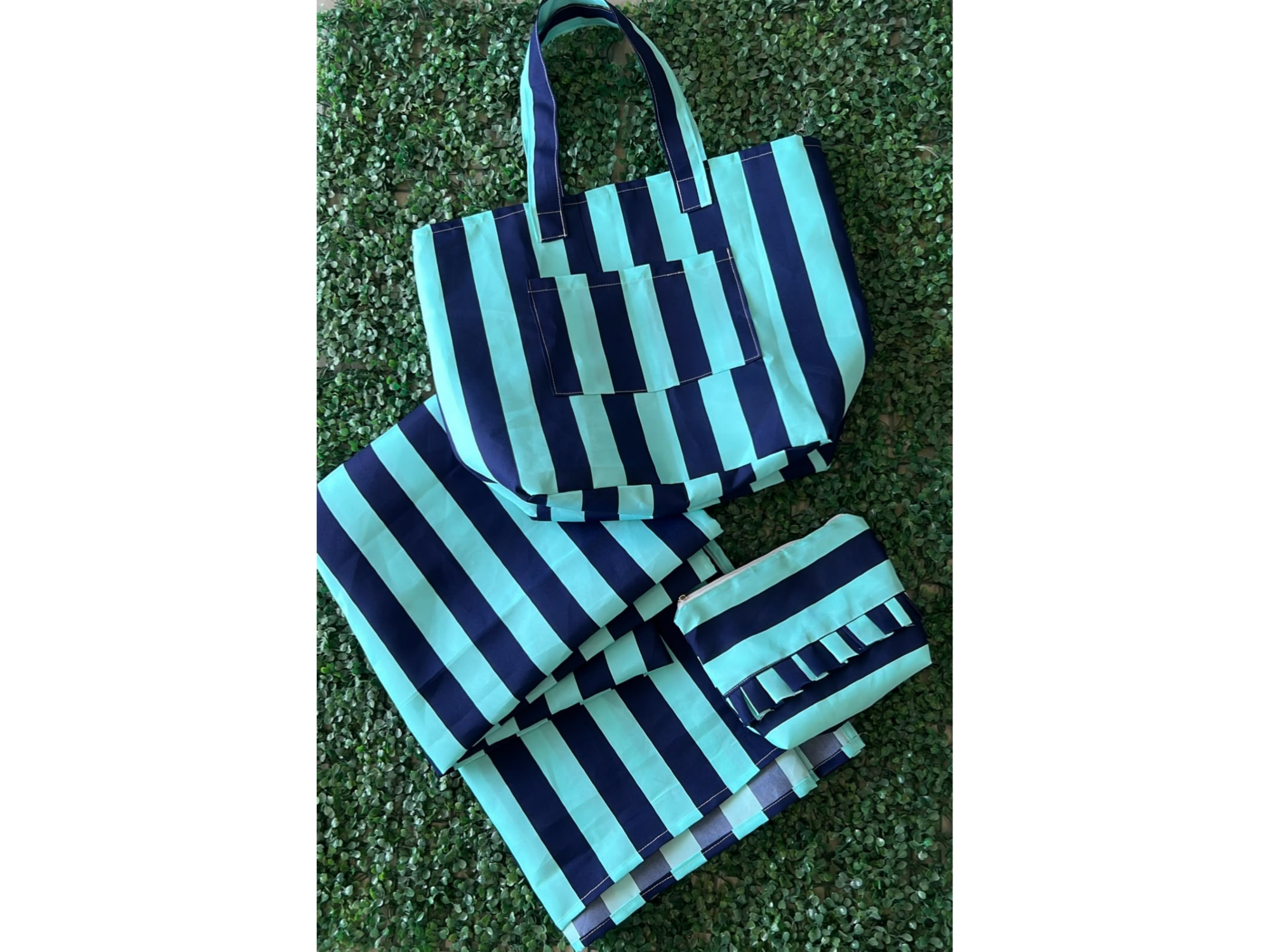 Bolso de playa + neceser + lona