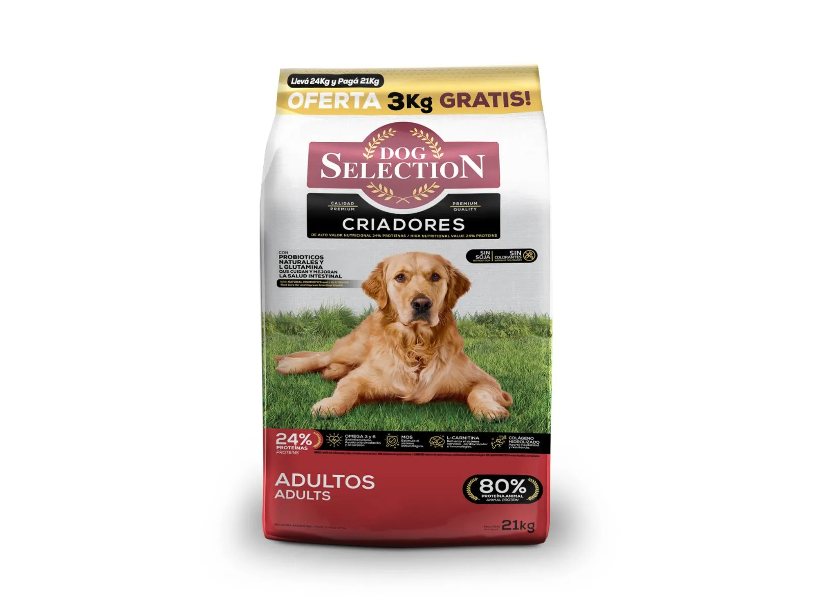 Dog Selection Criadores Perro Adulto Raza Mediana/Grande x 21 kg + 3 kg