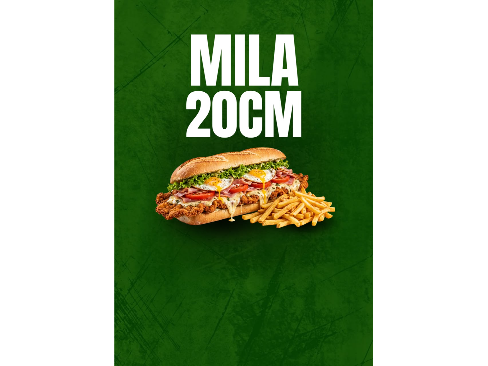 MILA 20CM (CON PAPAS) de GOAT BURGER