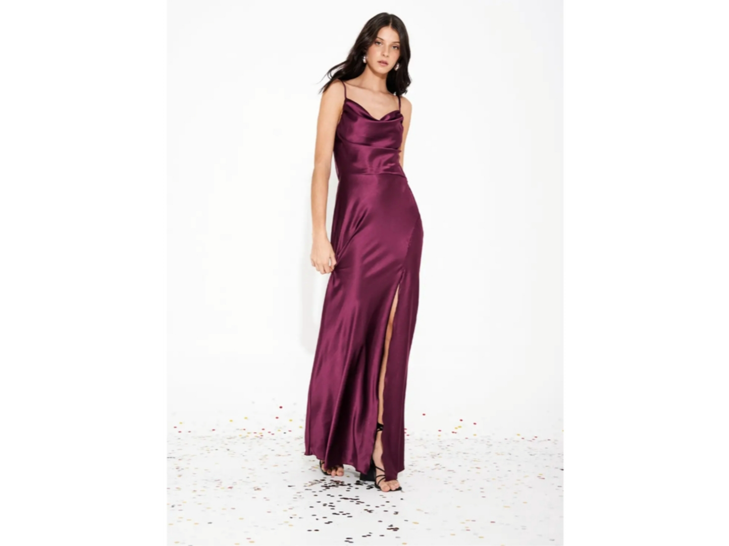 Vestido largo saten cindy