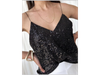 Blusa tiras pailettes