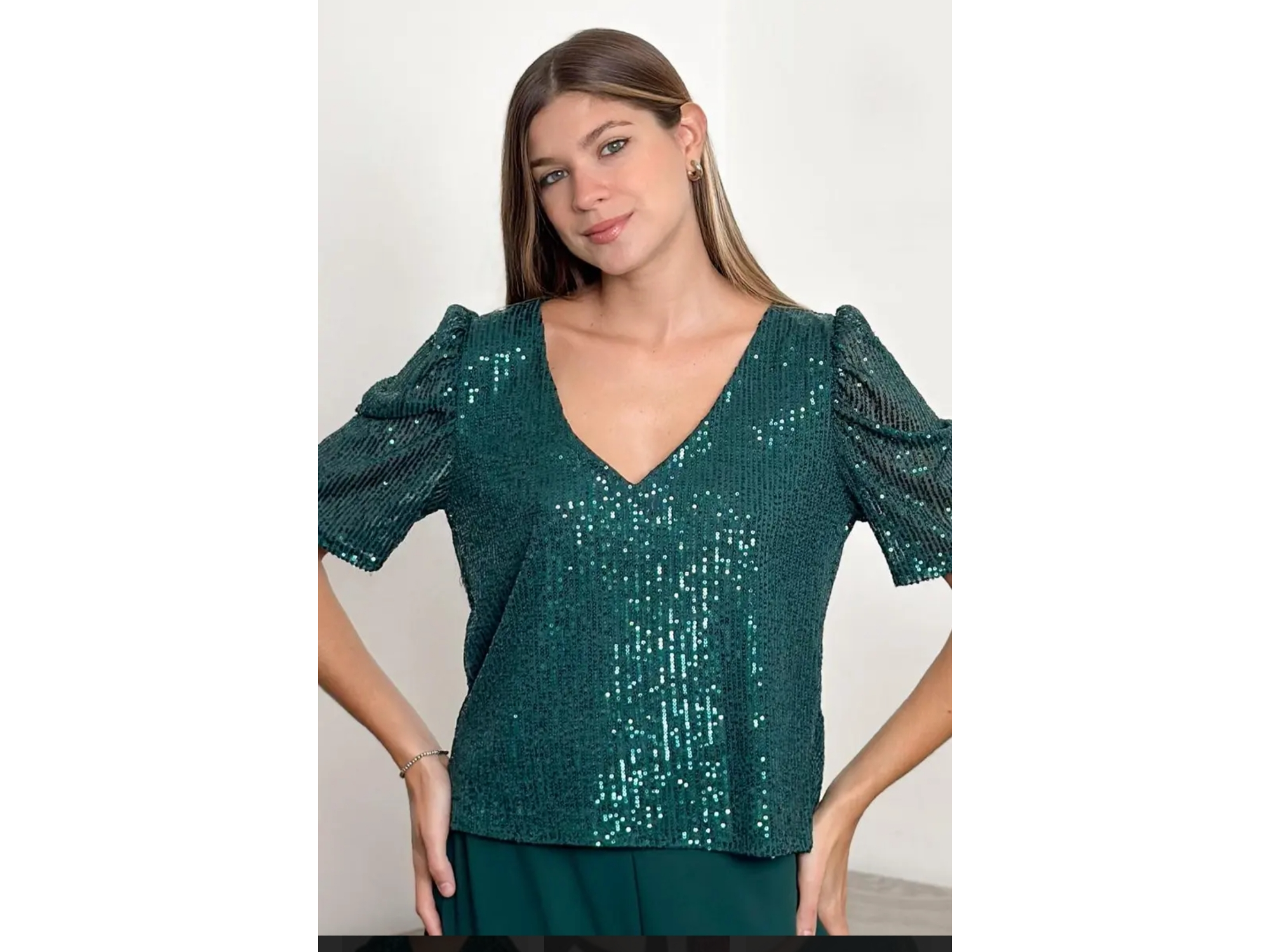 Blusa Casilda pailettes