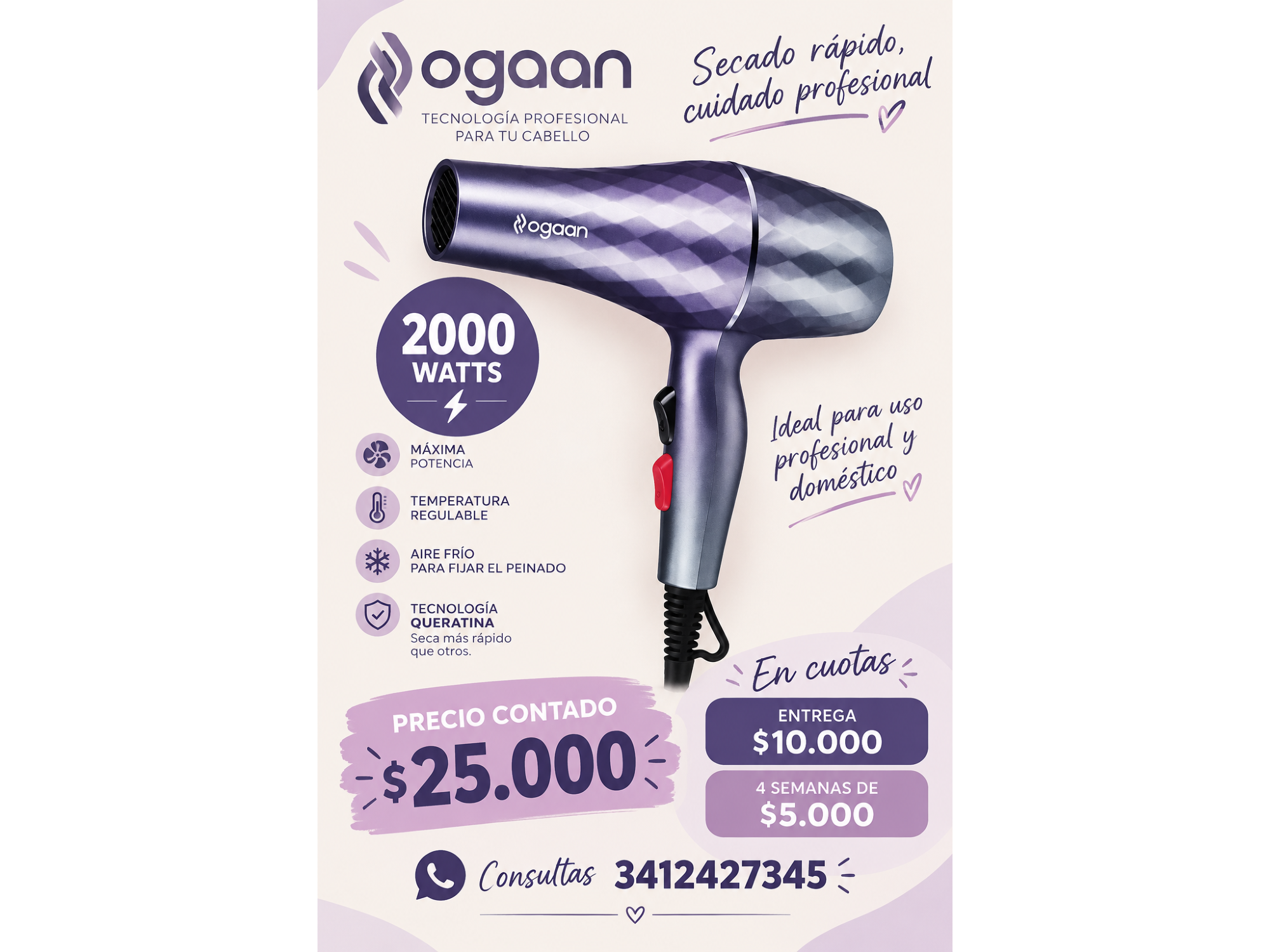 Secador de pelo agaan