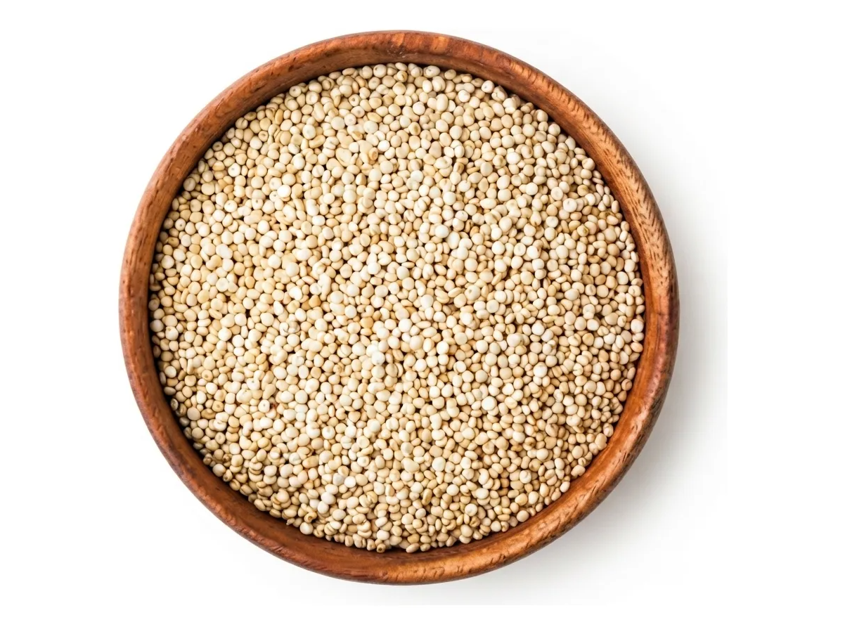Semilla de quinoa blanca .