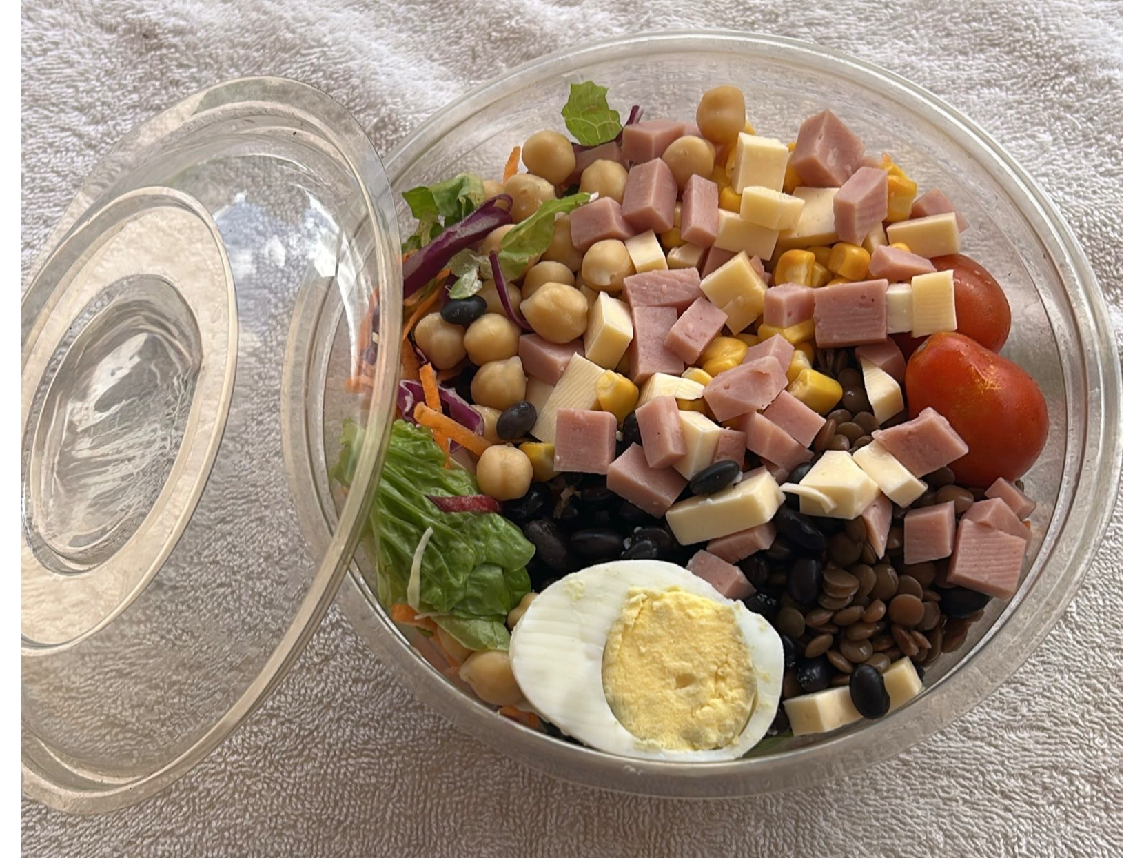 ENSALADA DE JAMÓN Y LENTEJAS