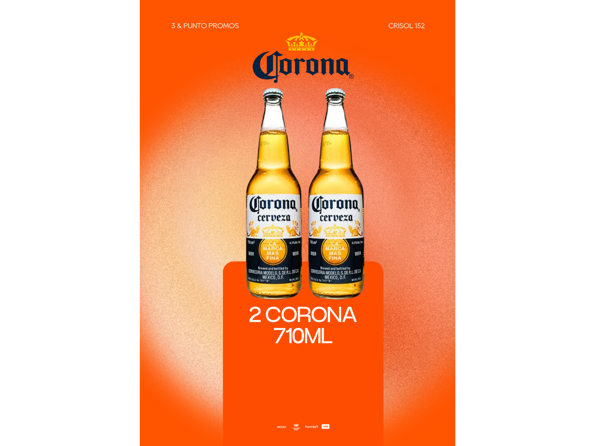 2 CERVEZAS CORONA 710ml