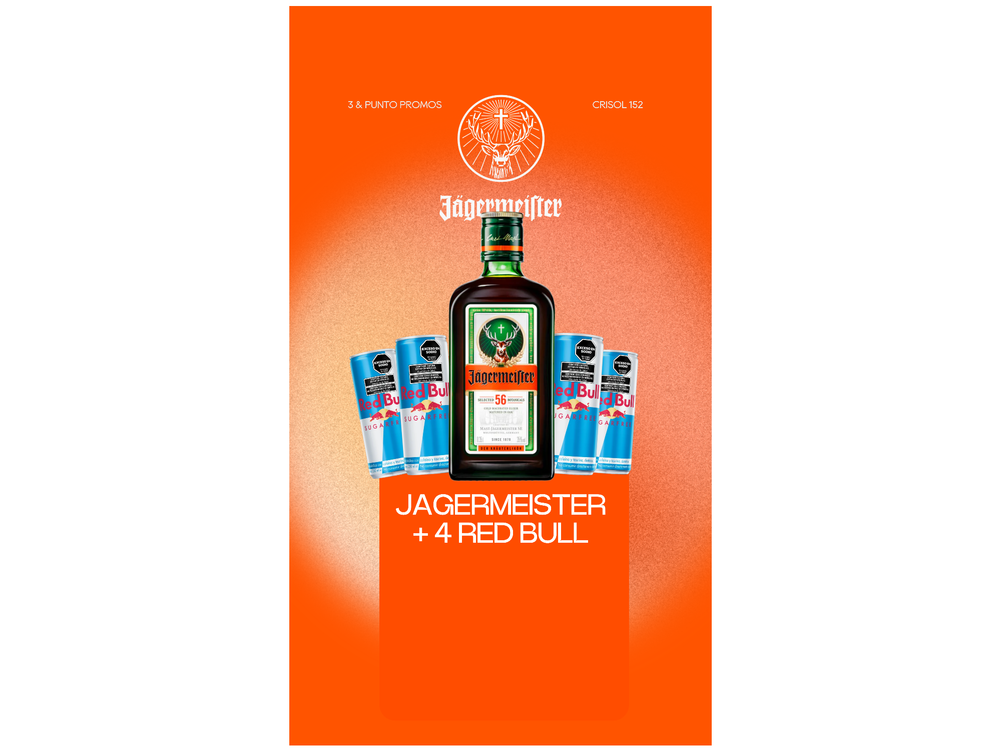 JAGERMEISTER + 4 REDBULL