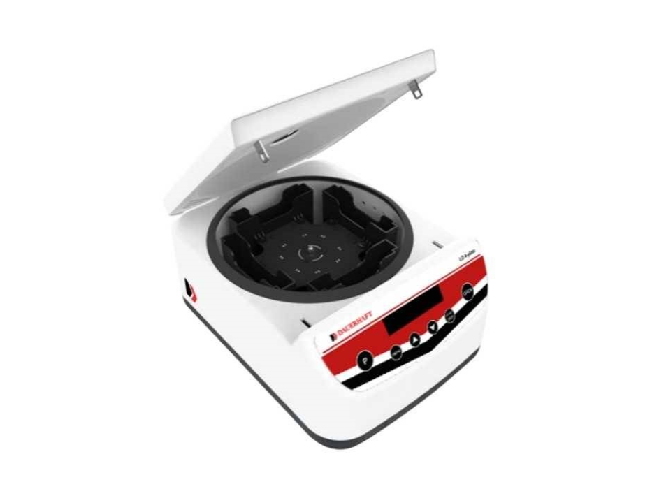 Centrífuga de mesa con rotor para 4 microplacas de PCR (96 pocillos). Marca Dauerhaft, modelo LD 4-plate