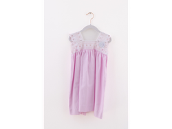 Vestido Pique y Tira Bordada Española