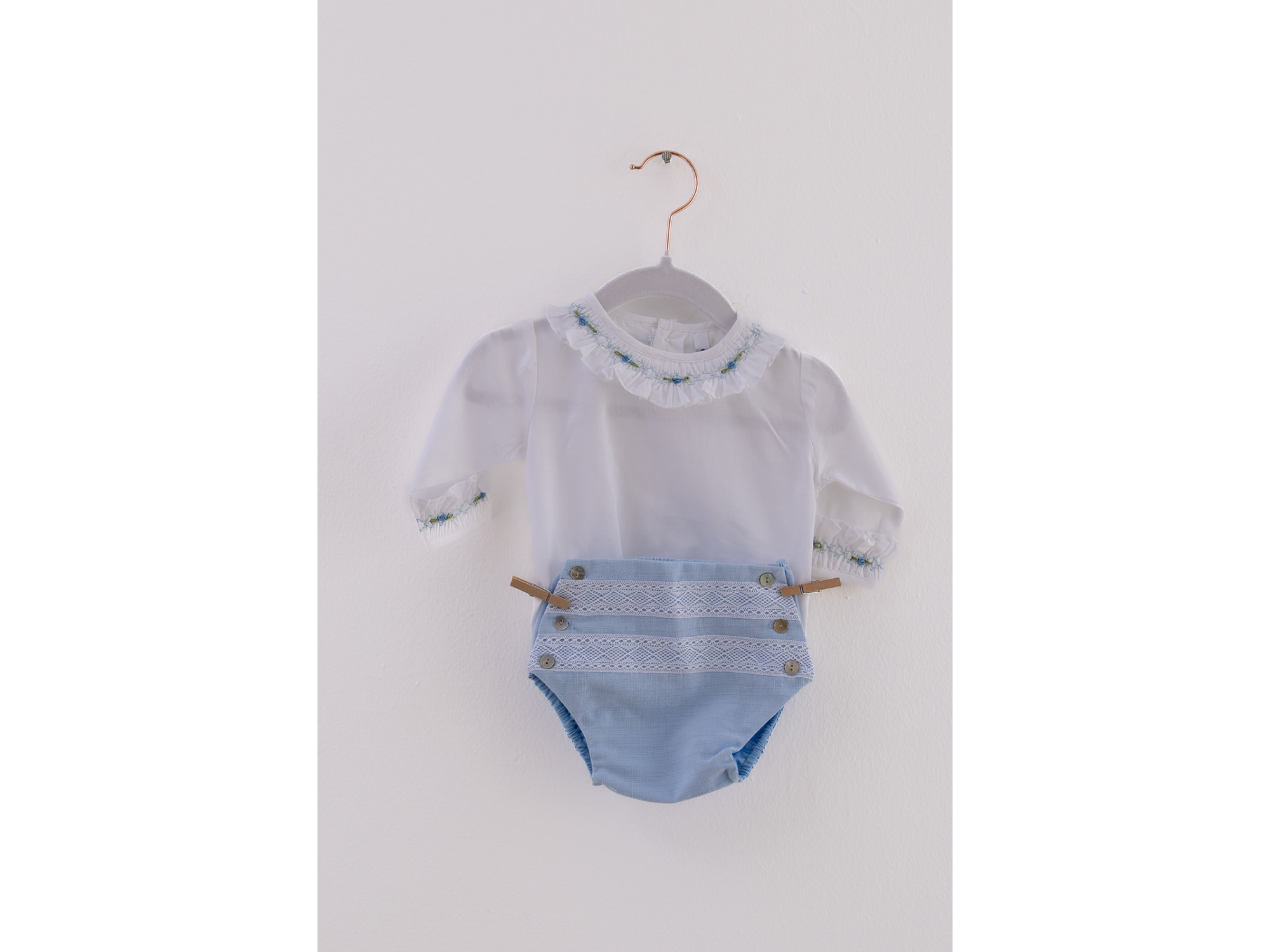 Conjunto Azul Cielo Bolillo