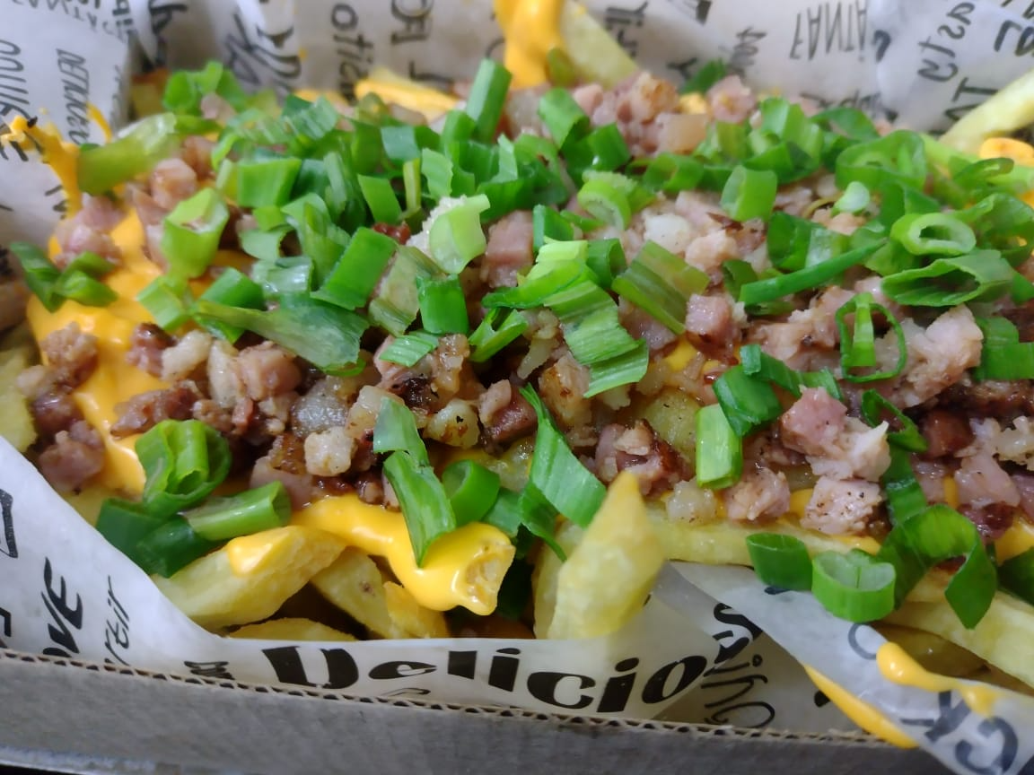 1/2 Papas cheddar y baccon