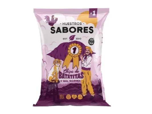 Chips de batata y sal marina