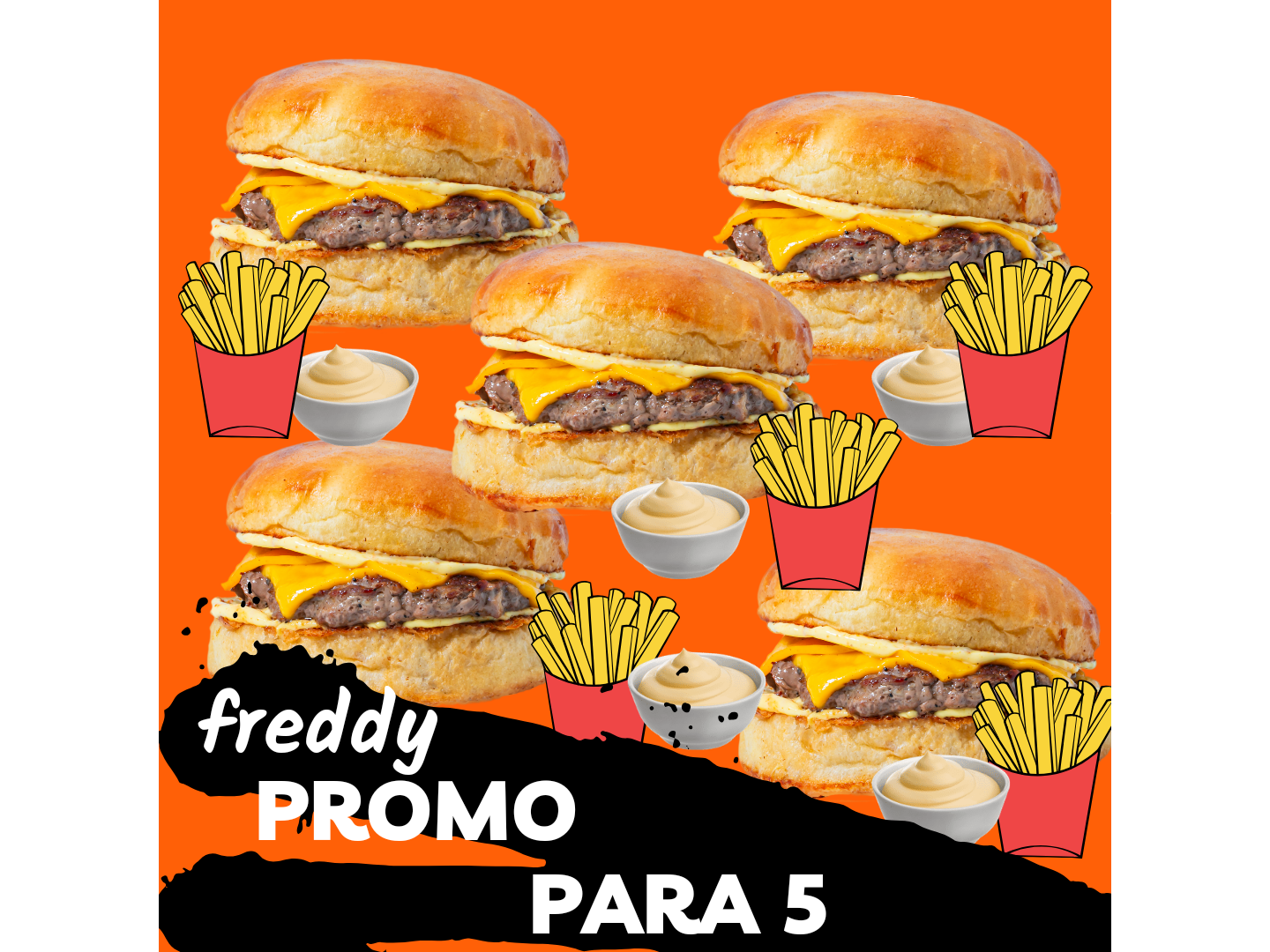 PROMO PARA 5 (CHEESE) de FREDDY BURGER