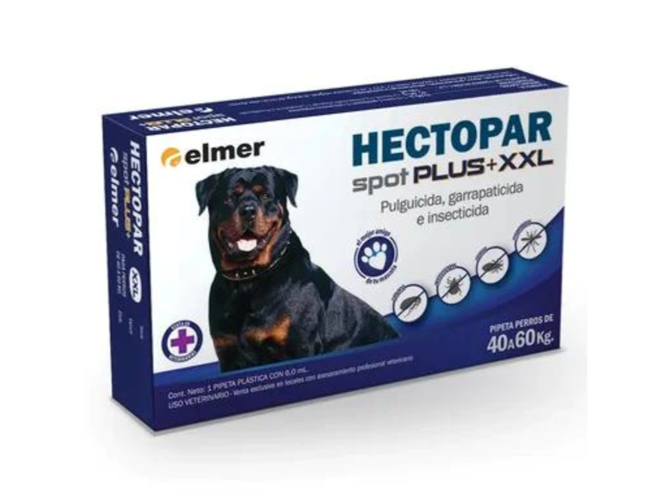 Pipetas Hectopar (40 a 60 KG) antipulgas y garrapatas