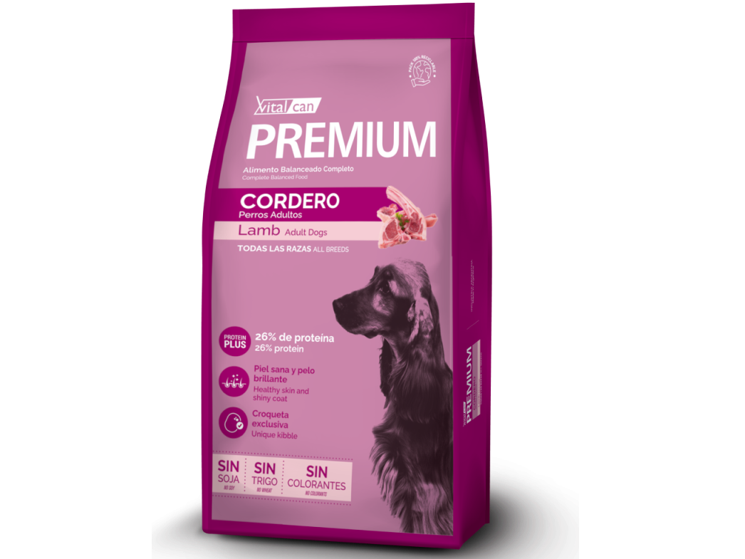Vital can premium Cordero x 20 KG