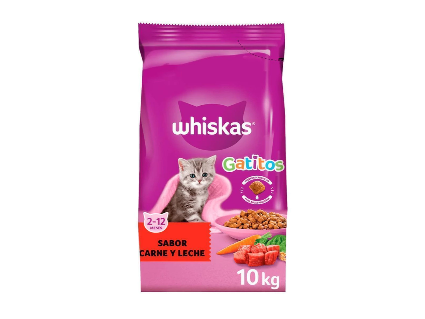 Wiskas gatito (carne y leche) x 10 KG