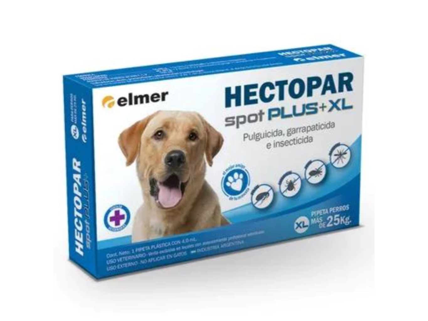 Pipetas Hectopar (25 a 40 KG) antipulgas y garrapatas