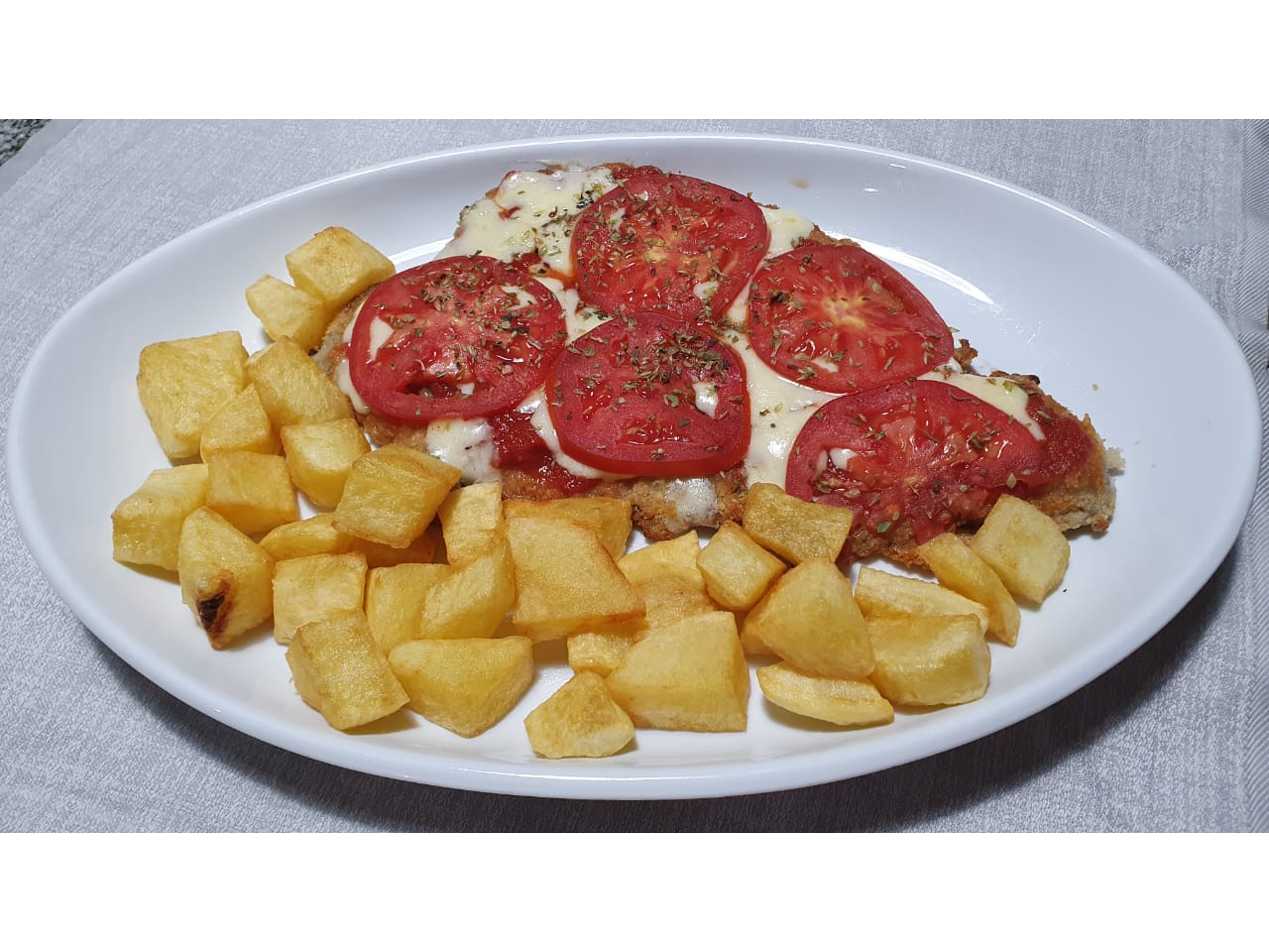 Milanesa Napolitana con papas