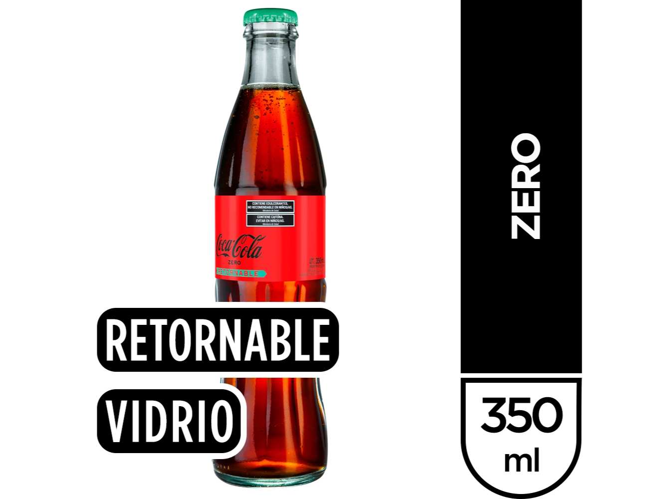Coca cola Zero 350 ml    (no disponible para "Delivery")