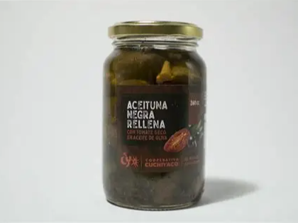 Aceitunas negras rellenas con Tomate Seco
