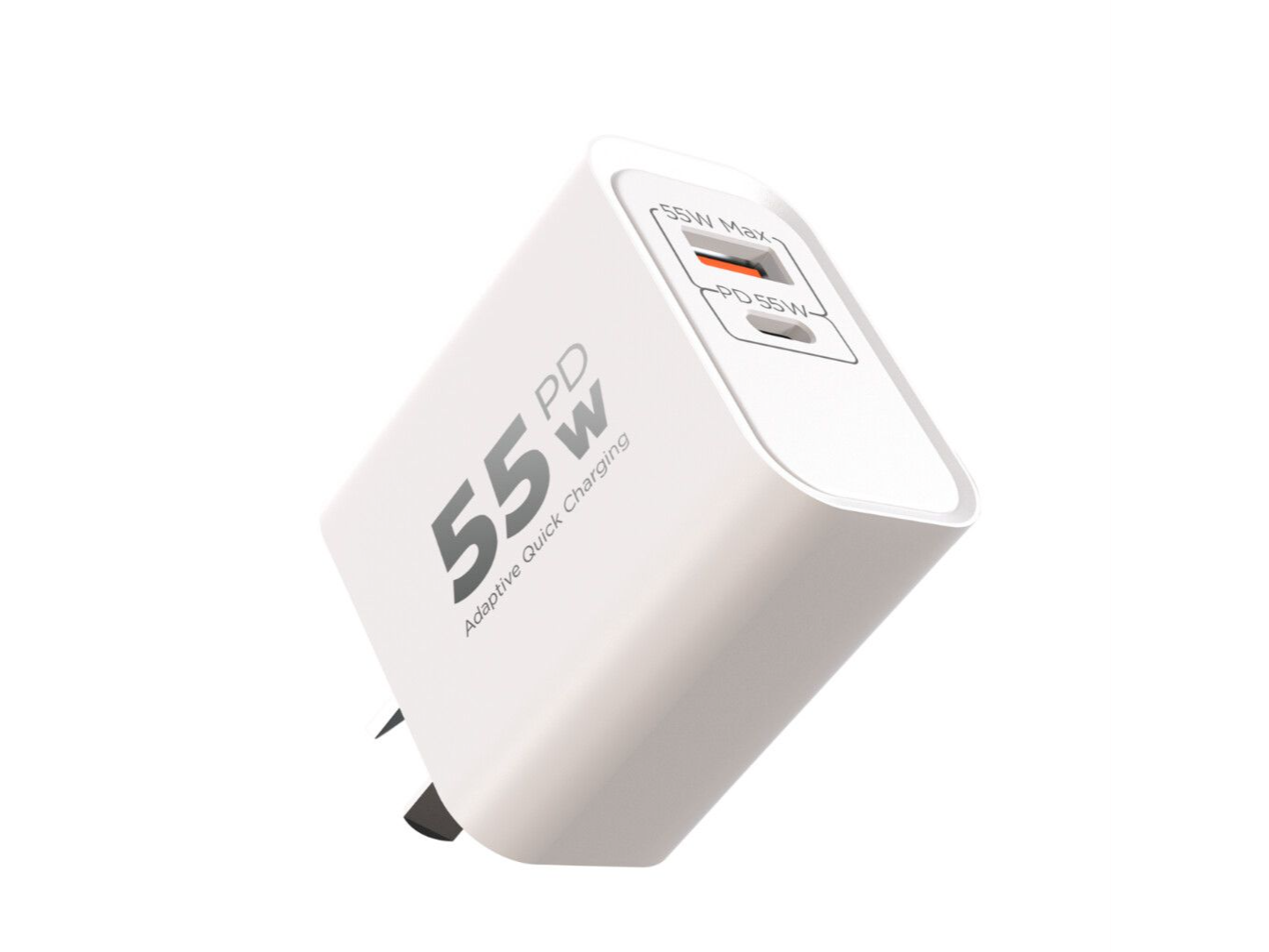 ADAPTADOR 220V XAEA HYPER 55W SALIDA USB + TIPO C