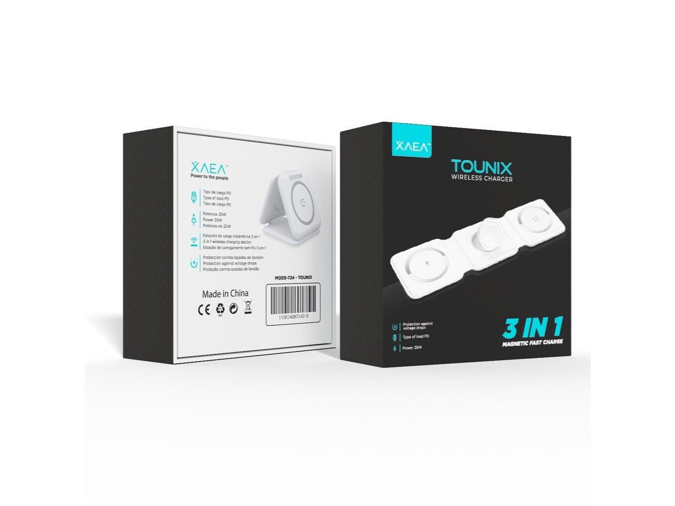 CARGADOR INALAMBRICO 3 EN 1 XAEA TOUNIX