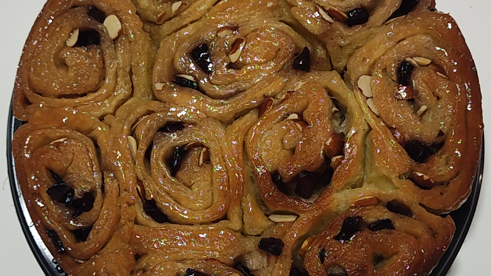 ESPIRAL RELLENA PERAS AL MALBEC CON ALMENDRAS