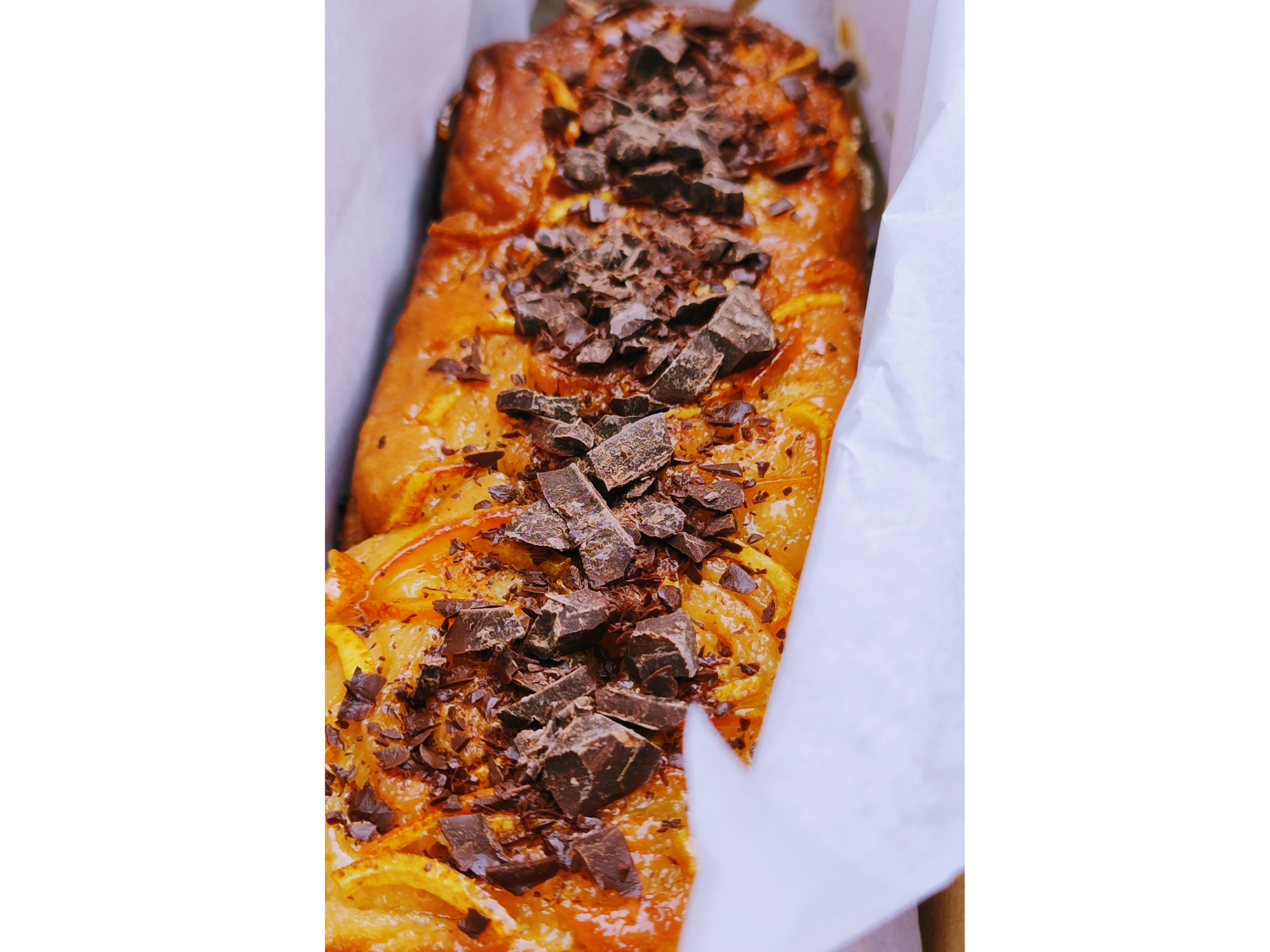 CUBIERTA CON NARANJA Y CHOCOLATE