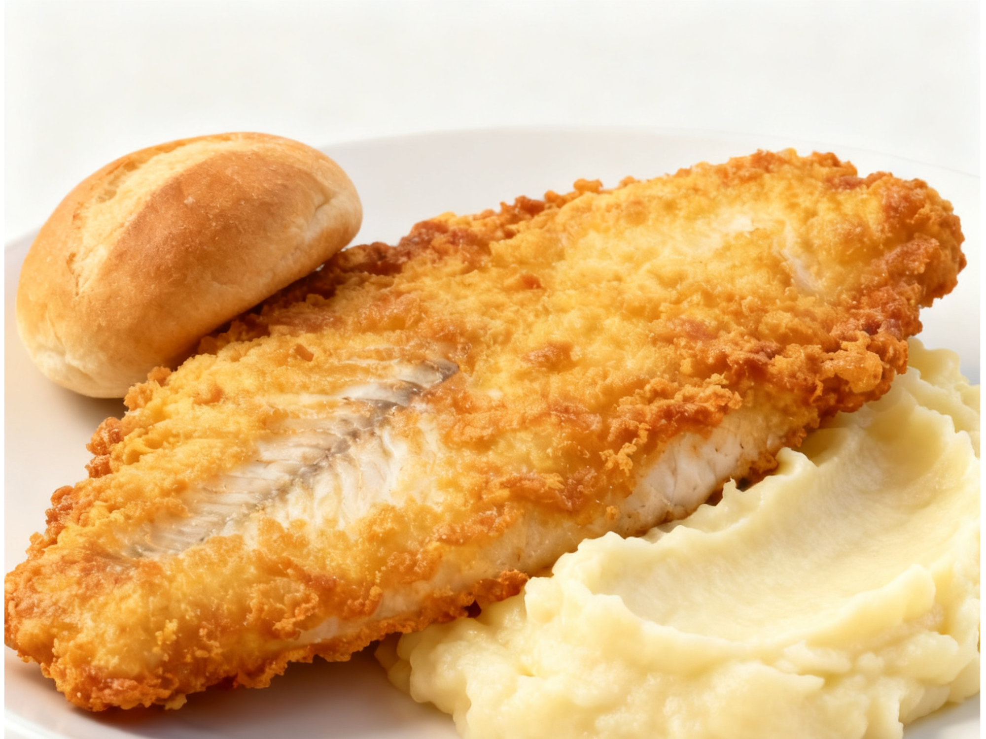 Milanesa de merluza con guarnición