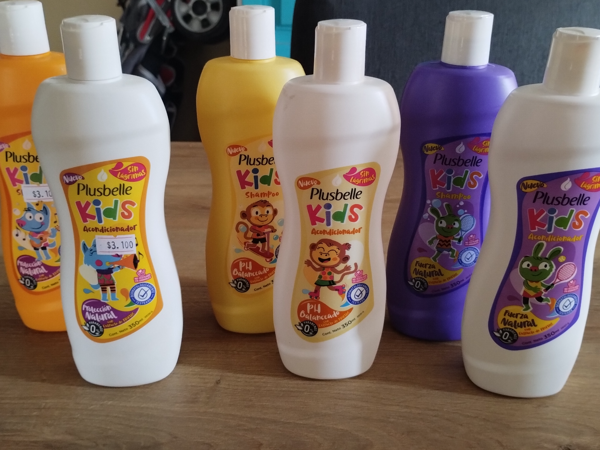 Shampoo y acondicionador plusbelle kids varios