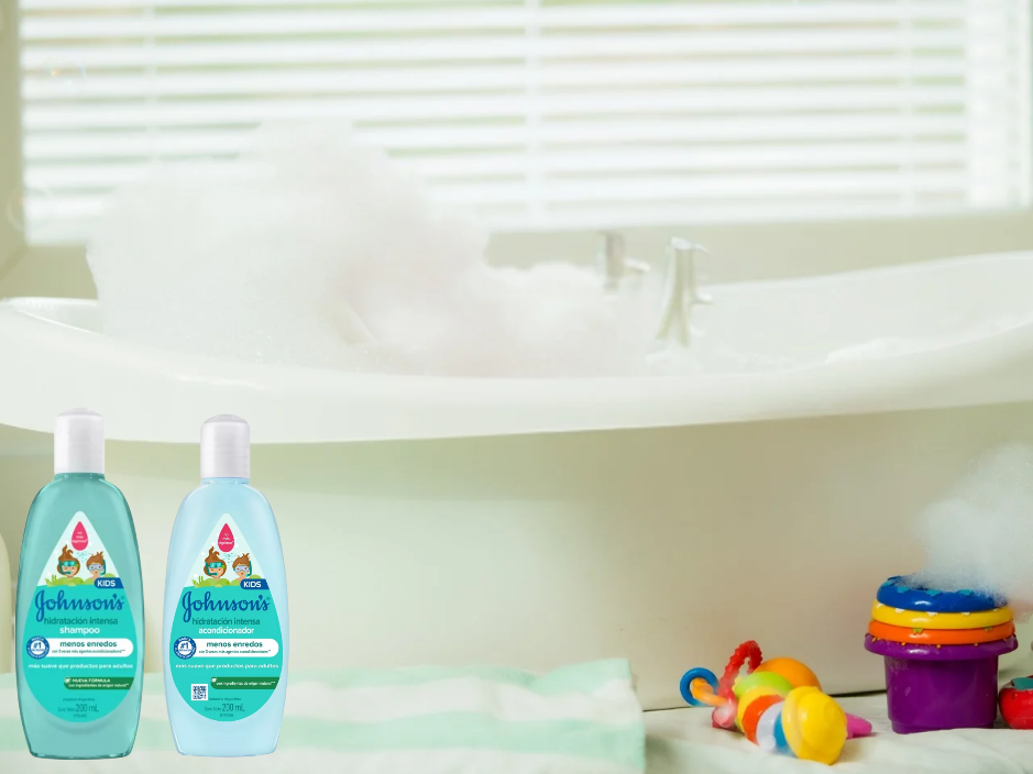 Shampoo y acondicionador Johnson 's menos enredo