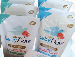 Jabón líquido baby Dove varios de cabeza a pies
