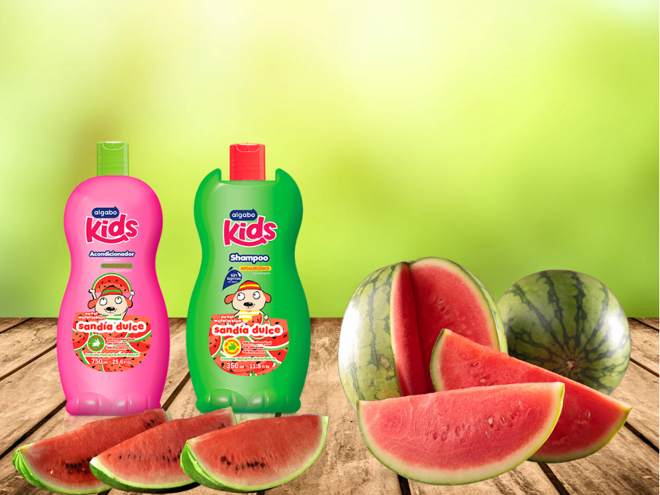 Shampoo y acondicionador algabo Kids Sandía
