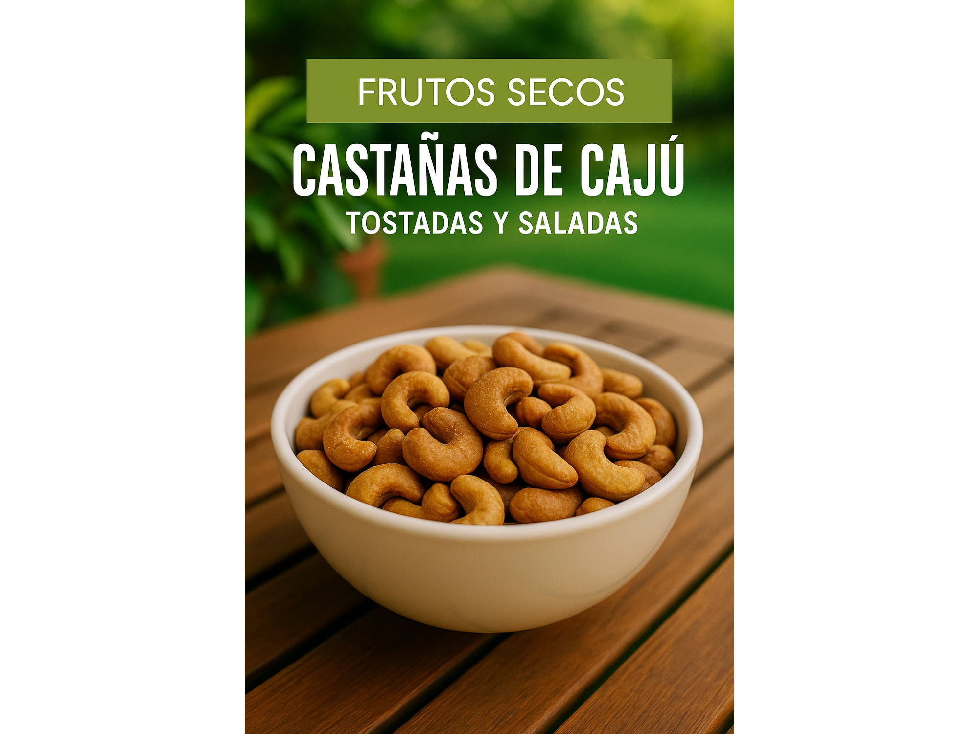 CASTAÑA DE CAJU TOSTADA Y SALADA