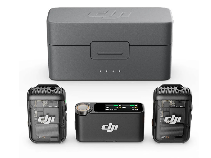 Micrófono Solapa DJI Mic 2 USB-C 2 TX + 1 RX + Charging Case FCC Inalámbrico para Smartphone - Negro