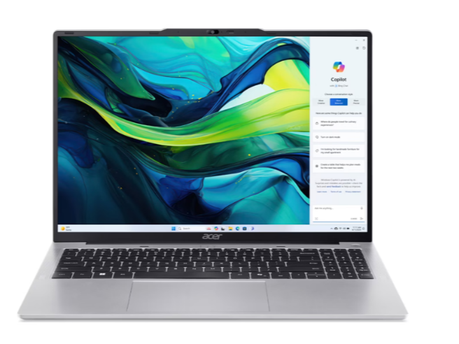 Notebook Acer Aspire Lite AL16-52P-32E3 16" Intel Core i3-1305U 512GB SSD 8GB RAM - Plata