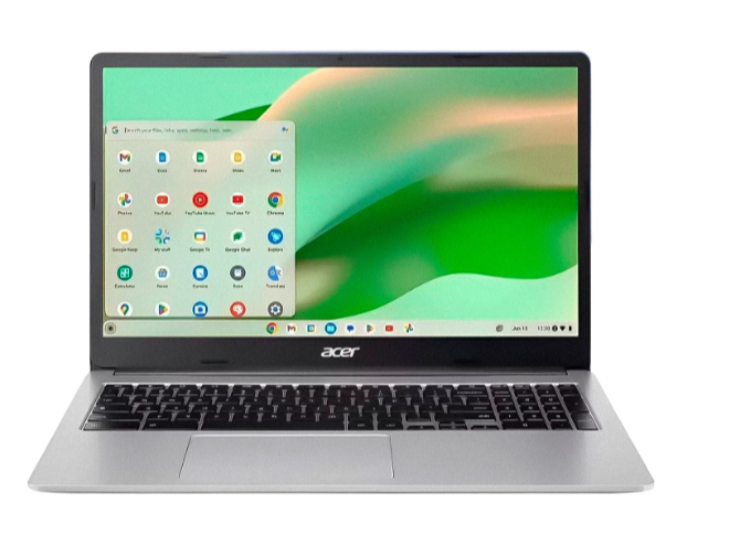 Notebook Acer Chromebook 315 CB315-4H-C0BR 15.6" Intel Celeron N4500 64GB eMMC 4GB RAM - PLata