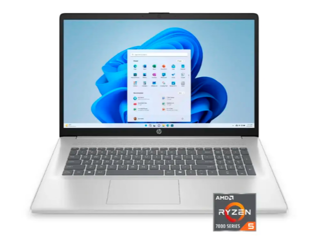 Notebook HP 17-CP2025DX 17.3" AMD Ryzen 5 7520U 512GB SSD 8GB RAM - Plata