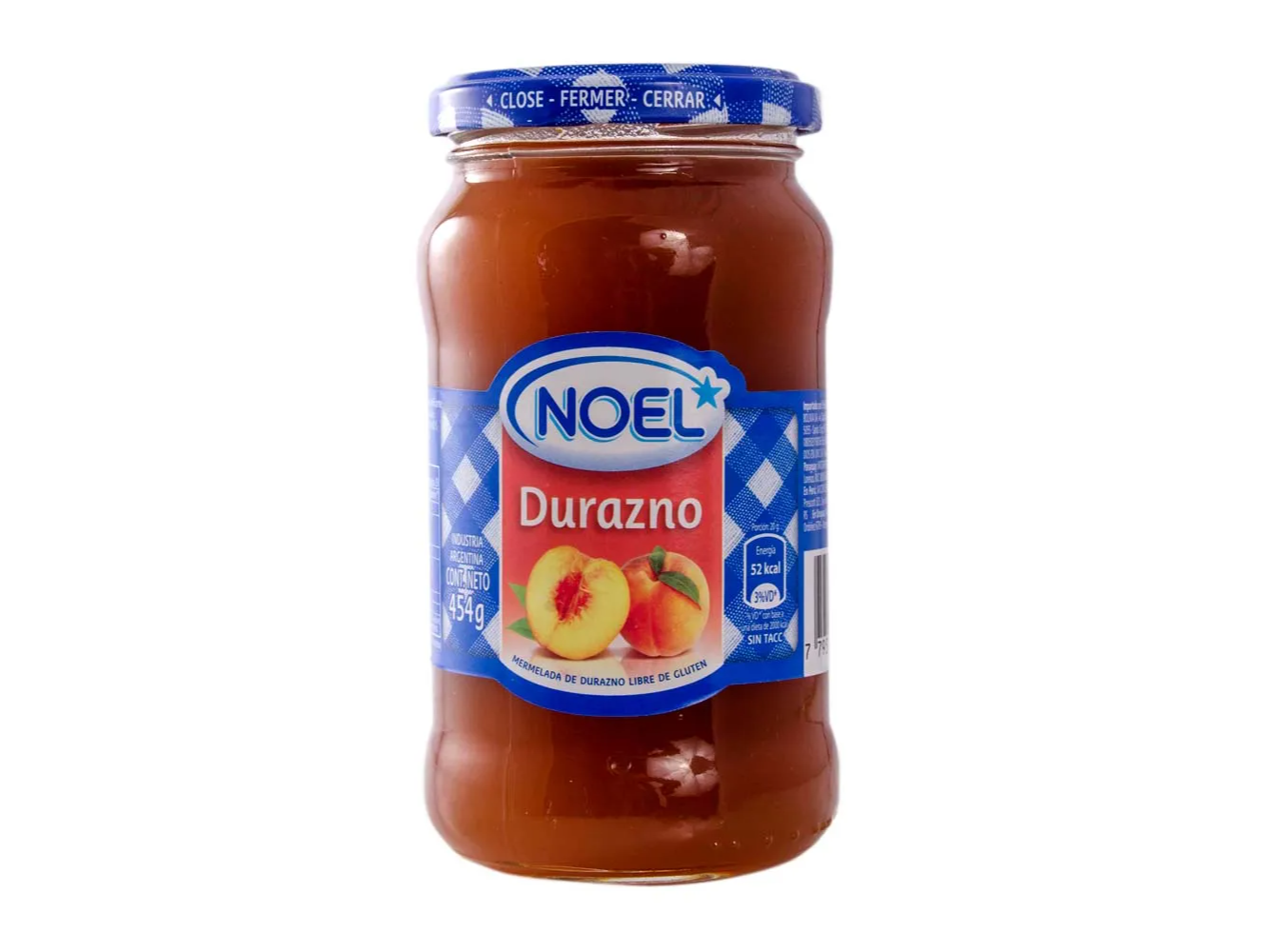 MERMELADA NOEL DURAZNO x 454 GRS