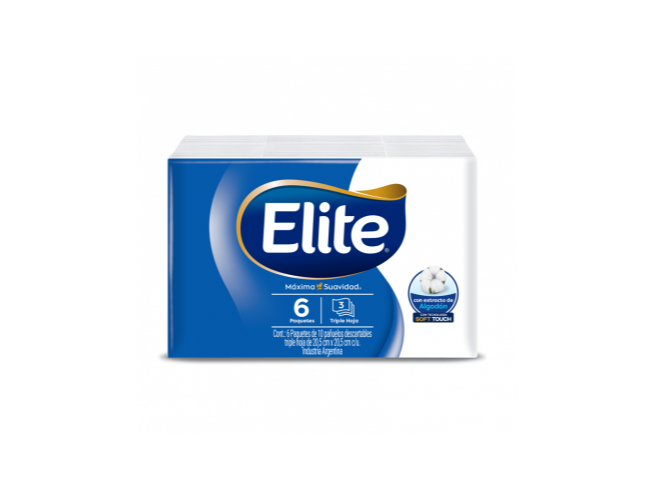 PAÑUELO ELITE 6 P x 10 UN