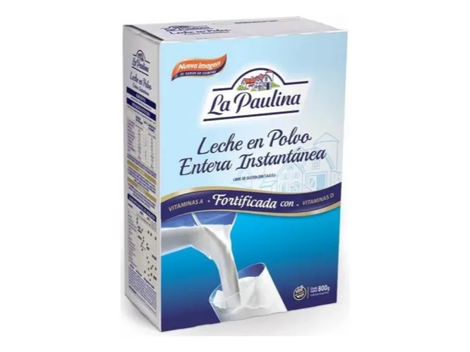 LECHE POLVO LA PAULINA ENTERA x 800 GRS