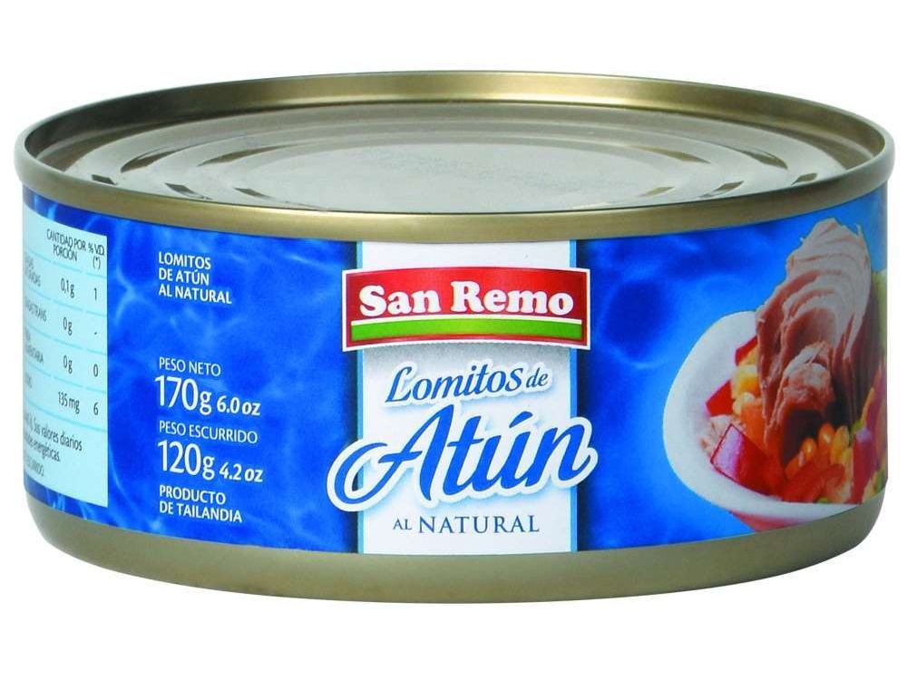 ATÚN SAN REMO ENTERO NATURAL 170GR