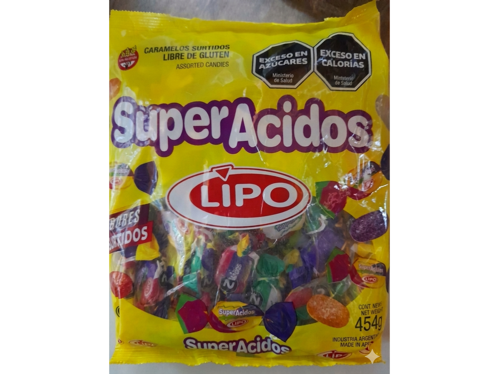 CARAMELOS SÚPER ÁCIDOS - LIPO  - 454 Grs .