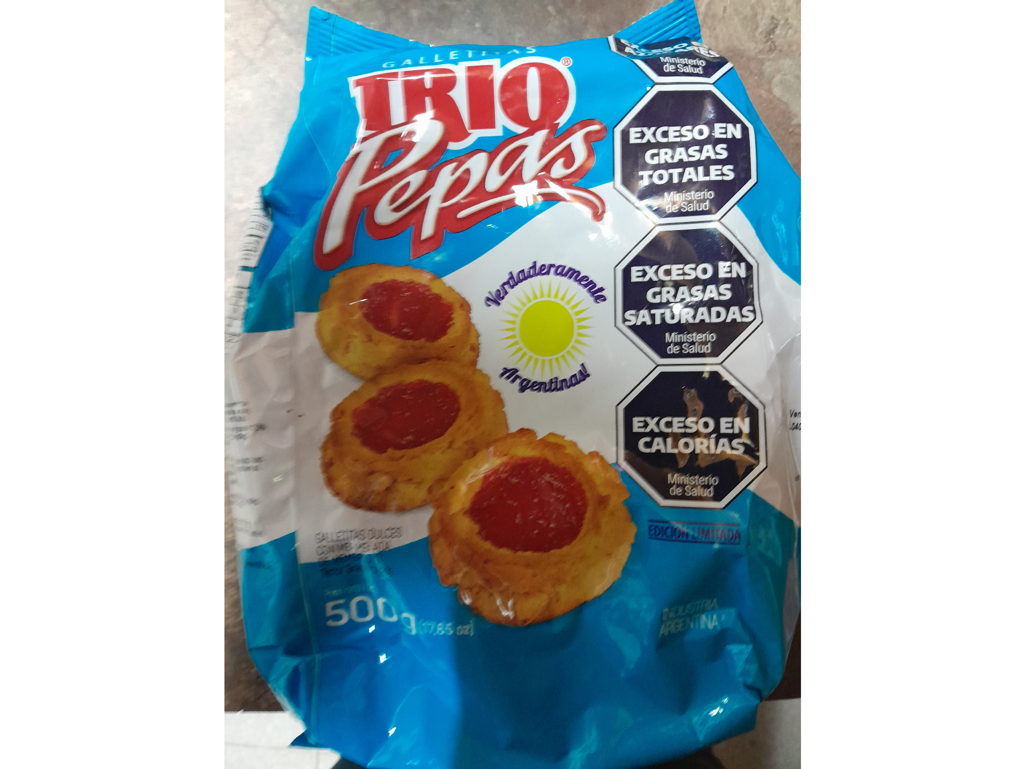 TRIO PEPAS CON MERMELADA DE MEMBRILLO - 500 Grs .
