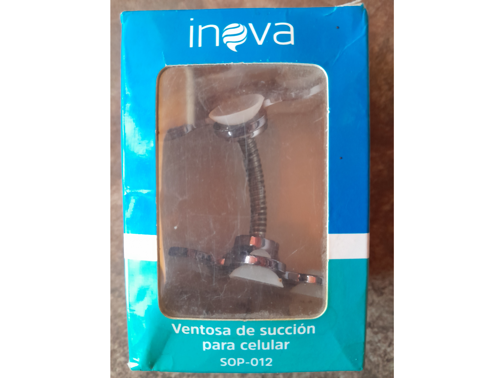 SOPORTE INOVA SOP-011 CON DOBLE VENTOSA DE SUCCION - BRAZO FLEXIBLE .