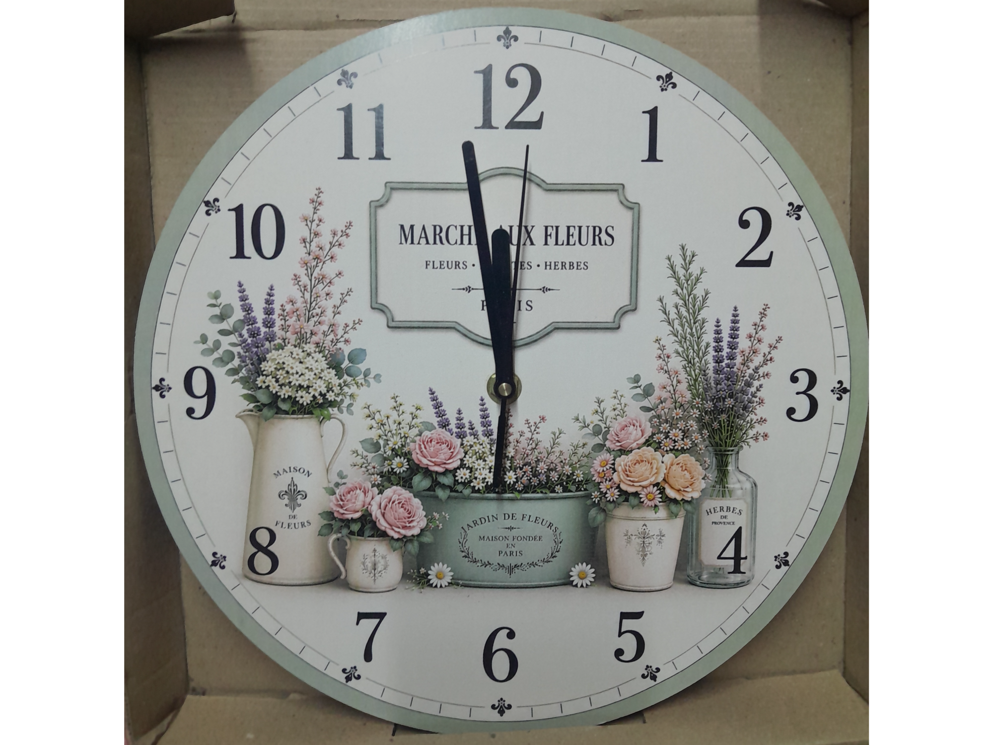 RELOJ DE PARED : ESTILO ROMANTICO .