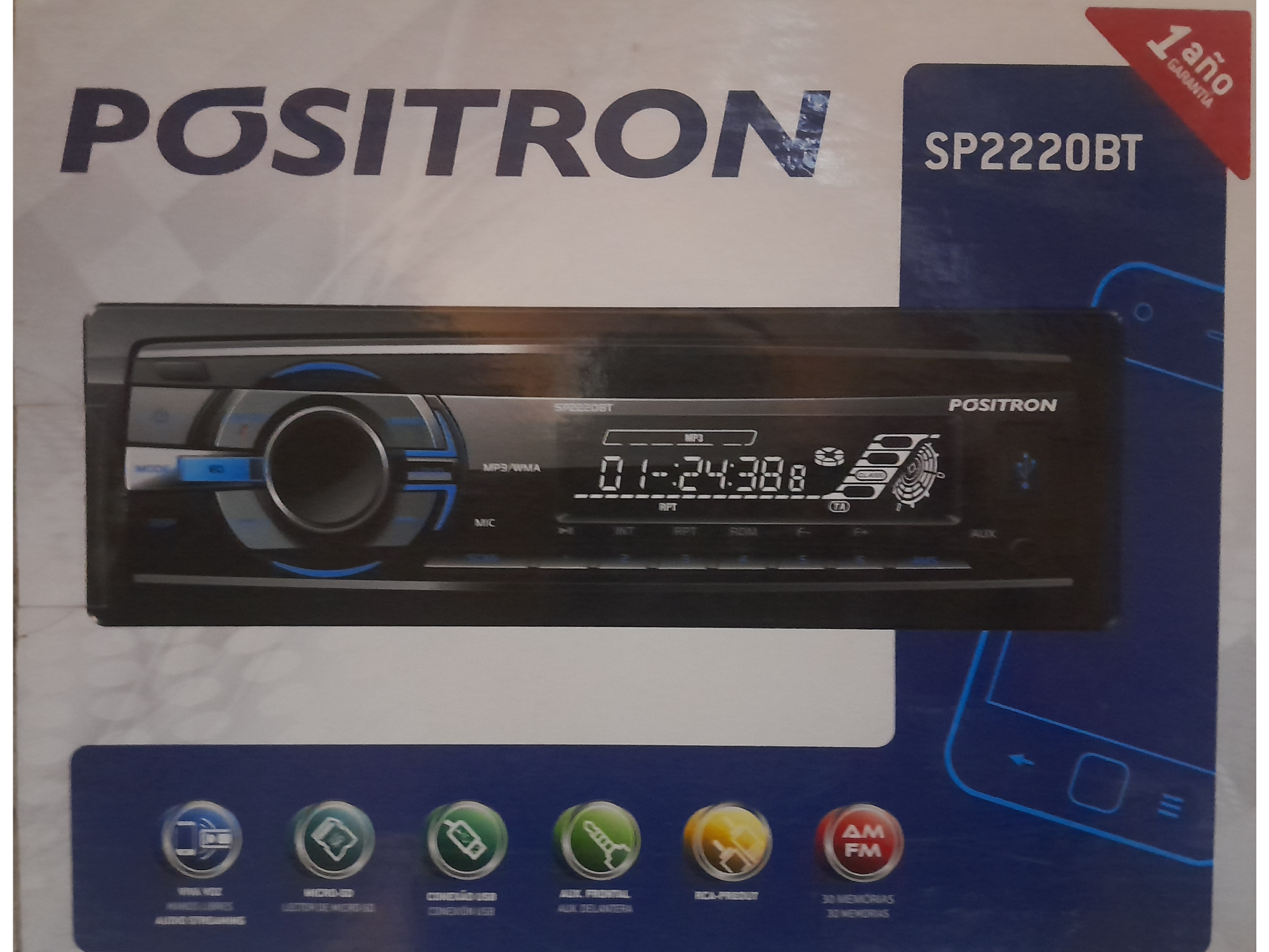 AUTOESTEREO  POSITRON SP22220BT CON BLUETOOHT Y USB .