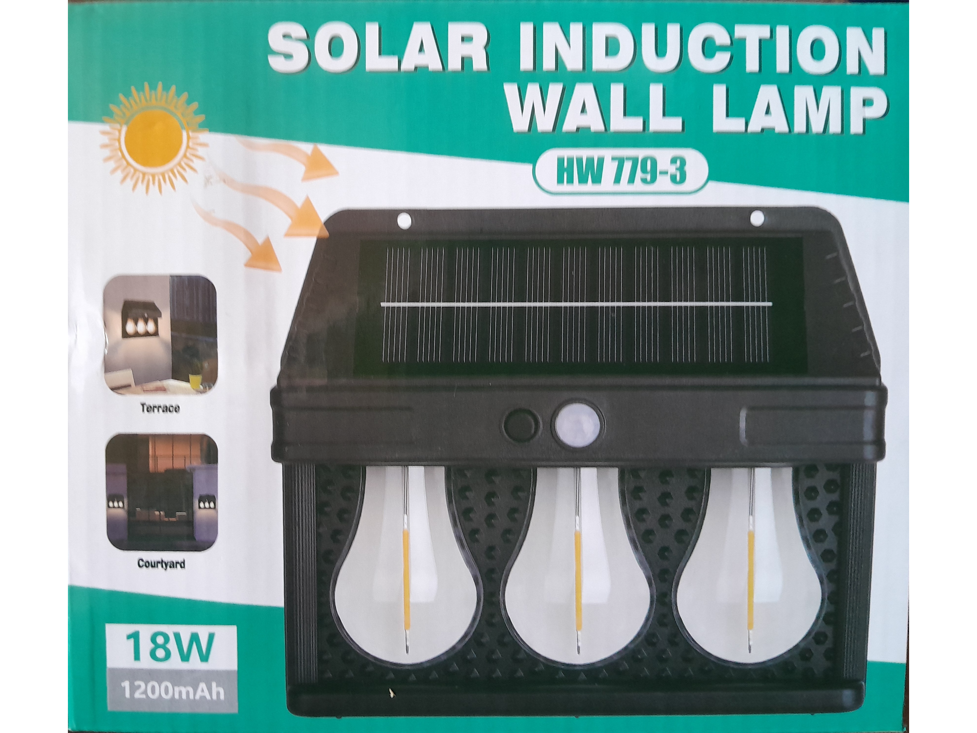 LUZ SOLAR LED 3 EN 1 CON SENSOR - MODELO HW779-3