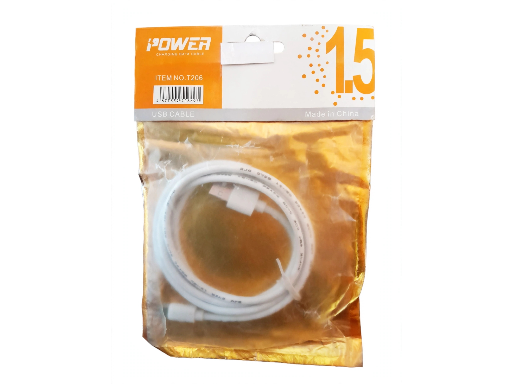 CABLE POWER USB - CARGA Y DATOS - 1.5 METROS .