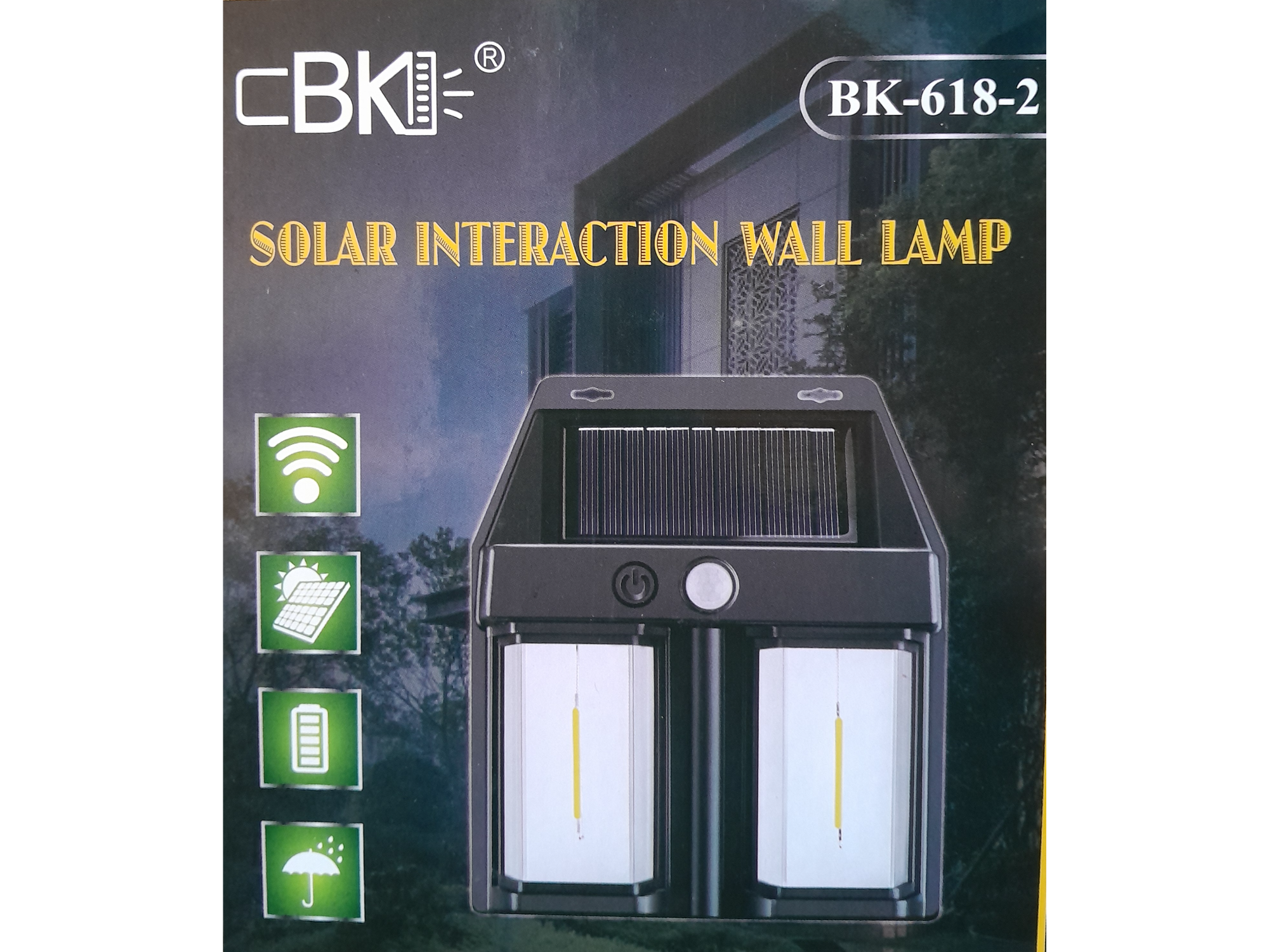 LAMPARA SOLAR LED CON SENSOR BK-618-2